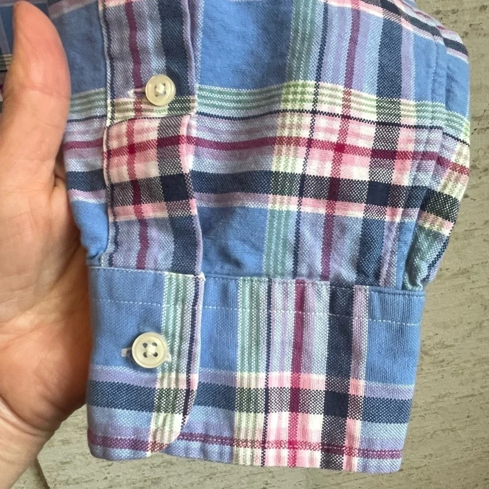 Ralph Lauren Mens Plaid Button Down Shirt Sz L Classic Fit Pastel Easter Summer - Picture 4 of 15